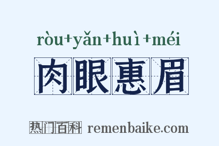 肉眼惠眉是什么意思的图片